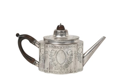Lot 2010 - A George III Provincial Silver Teapot