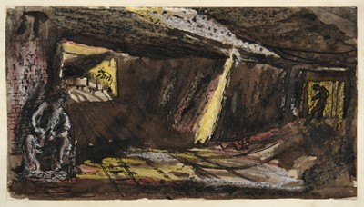 Lot 103 - Norman Towne (1915-1988) Miner and lamp...