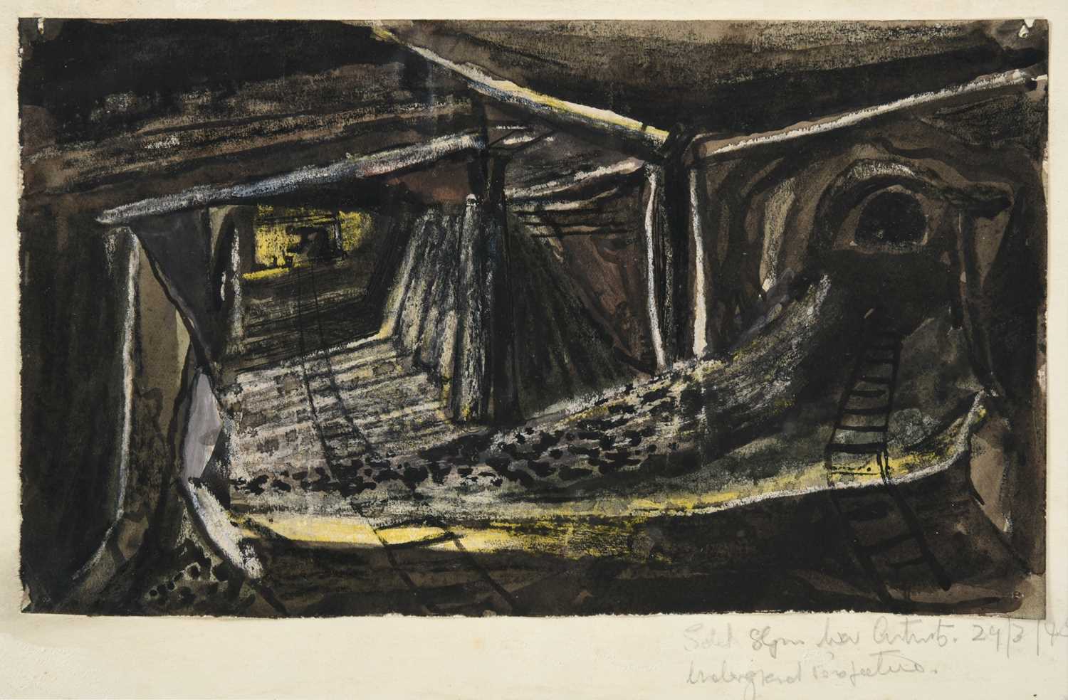 Lot 103 - Norman Towne (1915-1988) Miner and lamp...