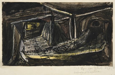 Lot 103 - Norman Towne (1915-1988) Miner and lamp...