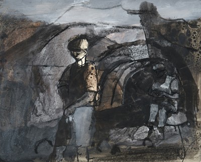 Lot 103 - Norman Towne (1915-1988) Miner and lamp...