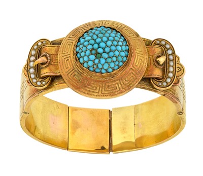 Lot 2313 - A Victorian Turquoise, Split Pearl and Enamel...
