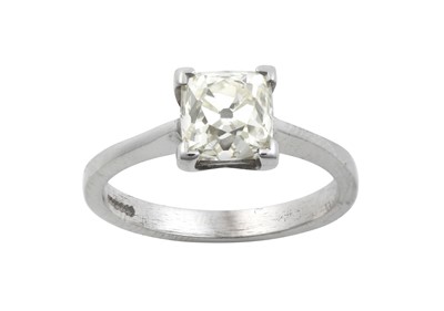 Lot 2270 - An 18 Carat White Gold Diamond Solitaire Ring...
