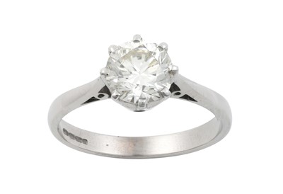 Lot 2323 - An 18 Carat White Gold Diamond Solitaire Ring...