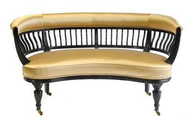 Lot 645 - An Aesthetic Movement Ebonised Settee, circa...