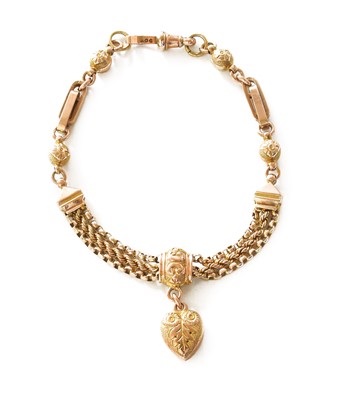 Lot 208 - A Fancy Link Bracelet, the central section...