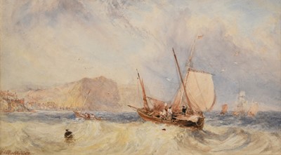 Lot 1027 - George Weatherill (1810-1890) Fishing boats...