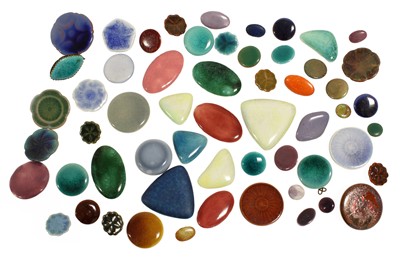 Lot 540 - Forty Two Lancastrian Pottery Buttons, various...
