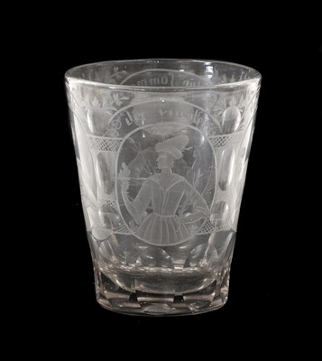 Lot 5 - A Bohemian Glass Beaker, late 18th century, of...