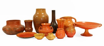 Lot 533 - A Pilkington's Royal Lancastrian Vase, orange...