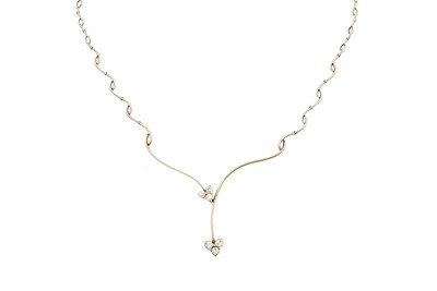 Lot 2249 - An 18 Carat White Gold Diamond Necklace...