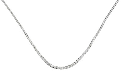 Lot 2209 - An 18 Carat White Gold Diamond Rivière...