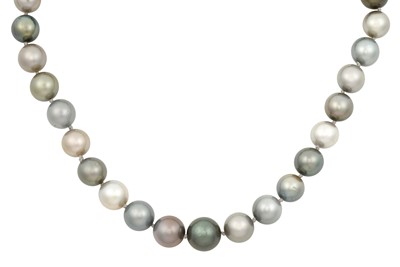 Lot 2268 - A Tahitian South Sea Cultured Pearl Necklace...