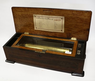 Lot 3172 - A Tremolo-Harp Musical Box, By George Baker-Troll & Co.