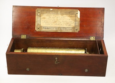 Lot 3184 - An Early Key-Wind Musical Box, By Duccummon Girod