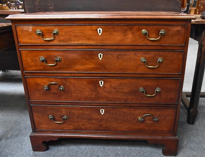 Lot 1419 - A George III Mahogany Four Height Straight...