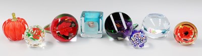 Lot 83 - Eight Glass Paperweights, Caithness etc, some...