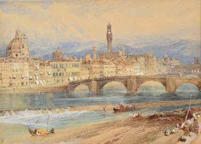 Lot 1012 - Myles Birket Foster RWS (1825-1899) "Florence"...