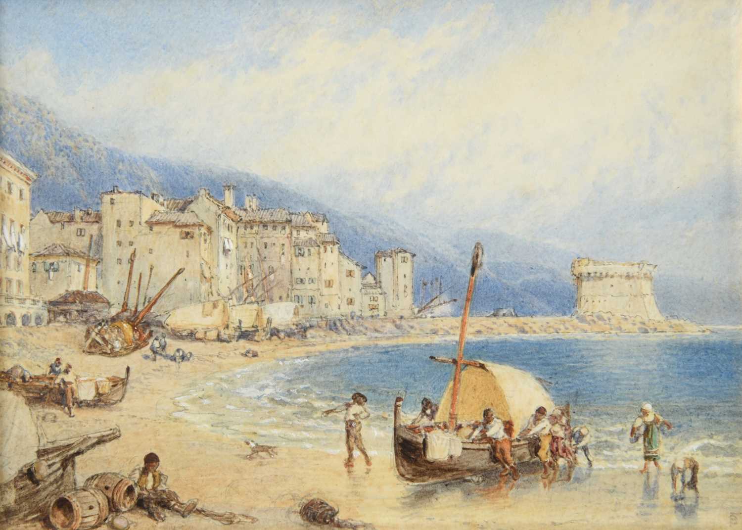 Lot 1008 - Myles Birket Foster RWS (1825-1899) "Menton"...