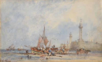 Lot 1022 - George Weatherill (1810-1890) Unloading the...