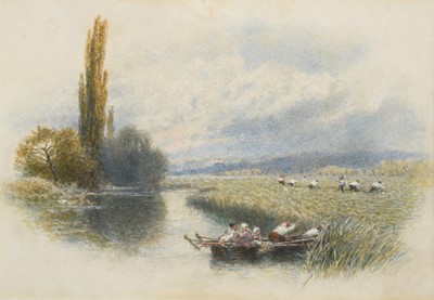 Lot 1054 - Myles Birket Foster RWS (1825-1899) "The Lay...