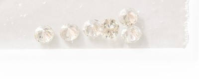 Lot 280 - Six Loose Round Brilliant Cut Diamonds,...