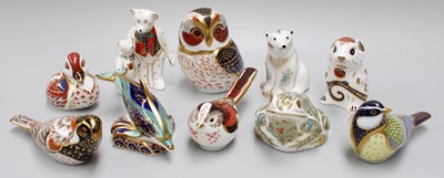 Lot 43 - Ten Royal Crown Derby Imari Paperweights,...