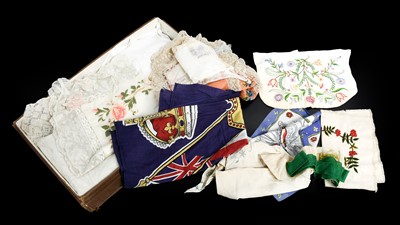 Lot 2015 - Assorted 19th Century and Later Embroidered...