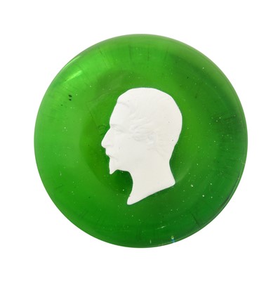 Lot 22 - A Clichy Sulphide Paperweight, mid 19th...