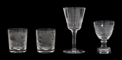 Lot 2 - A Naval Commemorative Glass Rummer, circa 1804,...