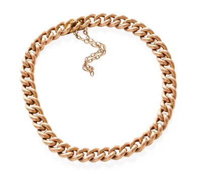 Lot 316 - A Curb Link Bracelet, stamped '15', length 20.5cm
