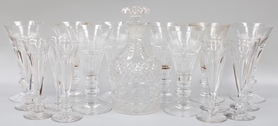 Lot 51 - A Set of Eight Wine Glasses, of flared form,...