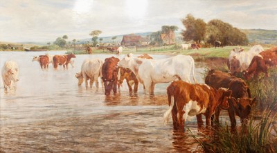 Lot 1075 - Circle of Dixon Clark (fl.1890-1902) Cattle...