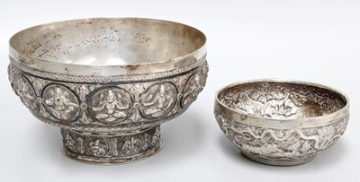 Lot 1034 - A Silver and Niello Bowl, Possibly Siamese,...