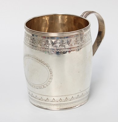Lot 1041 - A George III Silver Mug, Maker's Mark Worn,...