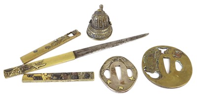 Lot 139 - Japanese Sword Fittings, comprising a kogatana...