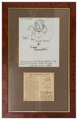 Lot 58 - Bruce Bairnsfather Portrait Sketch of Old Bill...