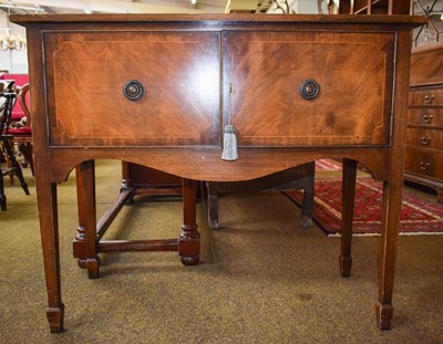 Lot 1061 - A Reproduction Mahogany Two Door Canteen...