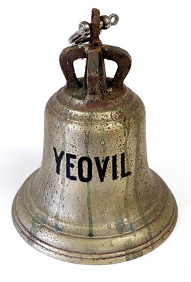 Lot 51 - A First World War Ship's Crown Top Brass Bell...