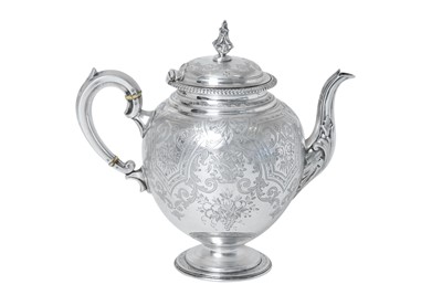 Lot 2083 - A Victorian Silver Teapot
