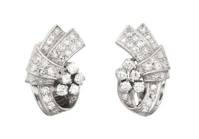 Lot 2245 - A Pair of Mid 20th Century Diamond Spray...