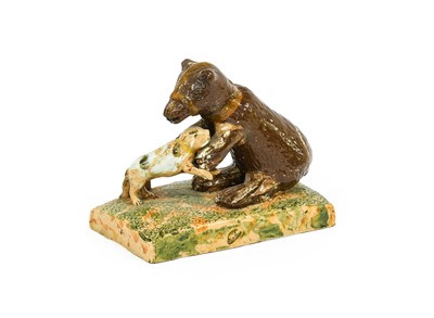 Lot 80 - A Pratt-Type Bear-Baiting Group, circa 1800,...