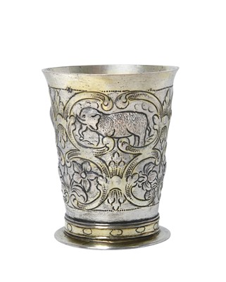 Lot 2058 - A Silesian or Polish Parcel-Gilt Silver Beaker