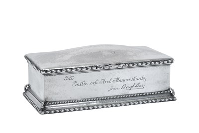 Lot 2063 - A Swedish Silver Cigarette-Box