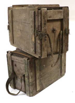 Lot 87 - Two Second World War Ammunition Boxes, each...