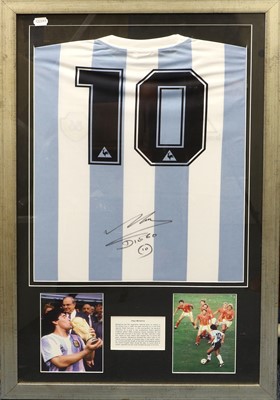 Lot 4048 - Maradona Signed Football Shirt