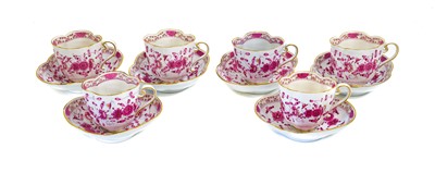 Lot 94 - A Set of Six Meissen Porcelain Coffee Cups and...