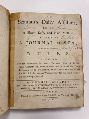 Lot 44 - Royal Navy Signal-Book for the Ship of War....