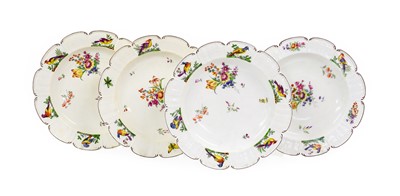 Lot 34 - A Set of Four Chelsea Porcelain Plates, circa...