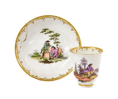 Lot 92 - A Vienna Porcelain Coffee Cup and Saucer,...